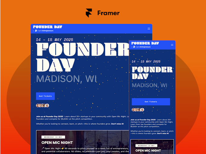Framer Event Manager + Luma