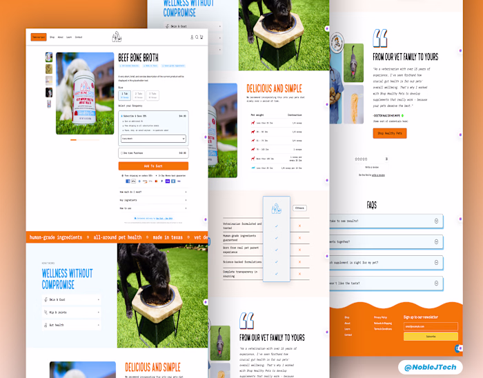 Healthy pet product template
