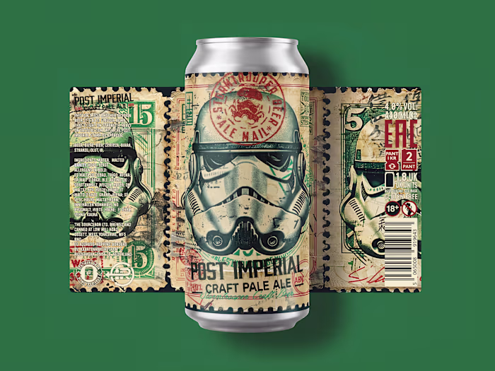'Post Imperial' Label Design for Stormtrooper Beer