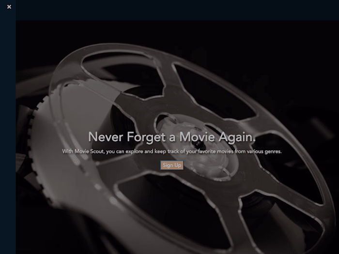 Movie Scout (Personal project)