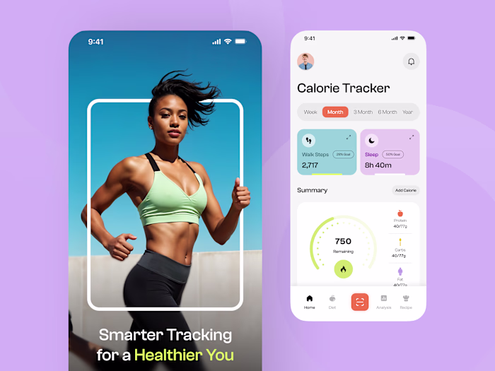 Calorie Tracker Mobile App Design