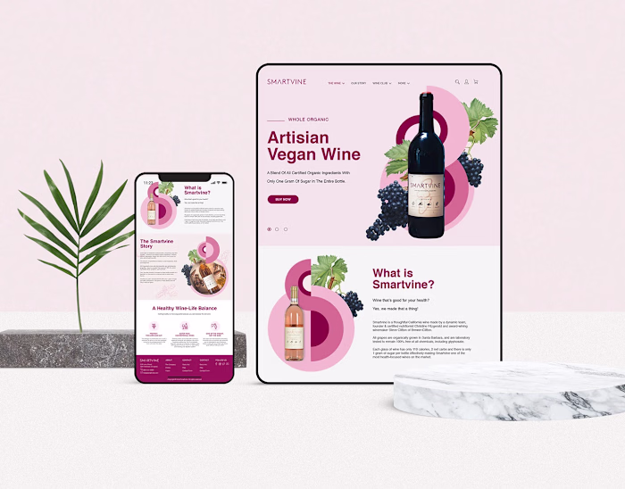 Smartvine Wine - UI/UX Web Design Landing Page