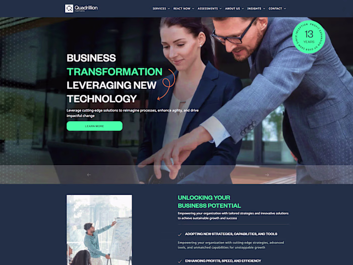 Data-Driven Consultancy Website Revamp in Webflow