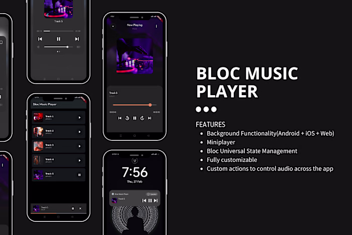 Advanced Music Player with Bloc State Management