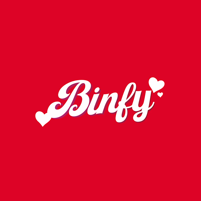 i created name merch design for Binfy. Showing how i came up...