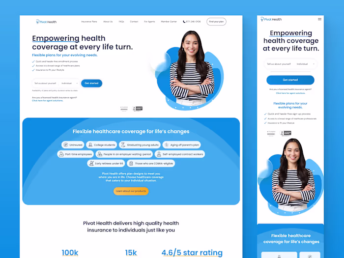 Web Design for Pivot Health