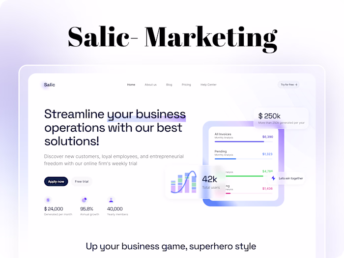 Salic-Marketing Landing Page