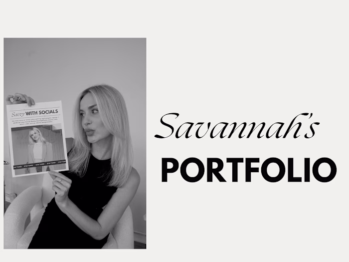 Social Media Management Portfolio work