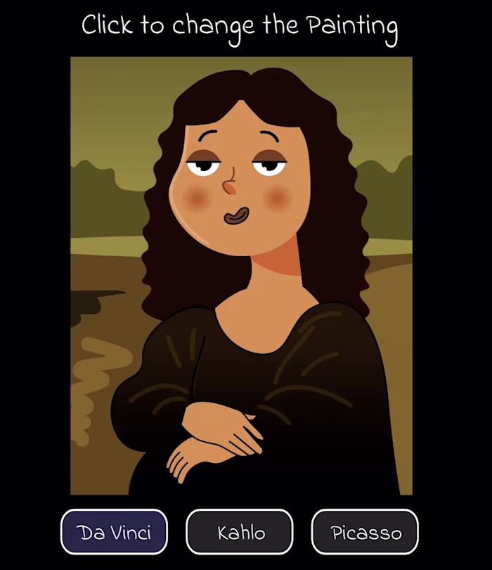 Rive Interactive Animation of Famous Artists