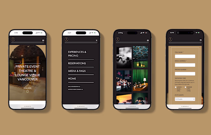 Reel Room Website Design