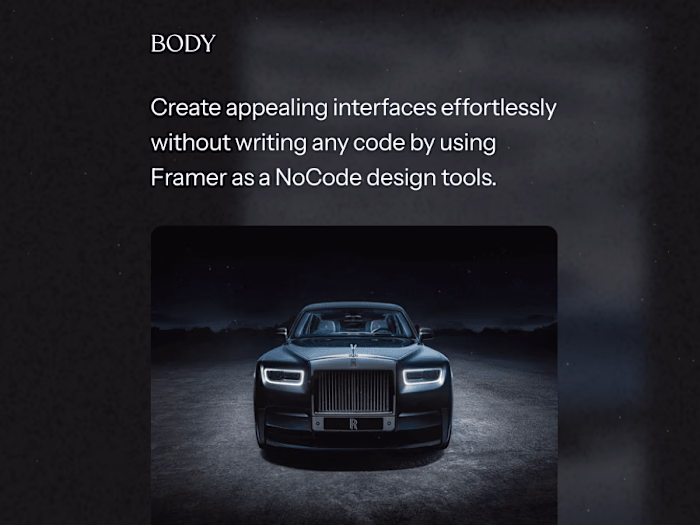 Rolls Royce- Framer