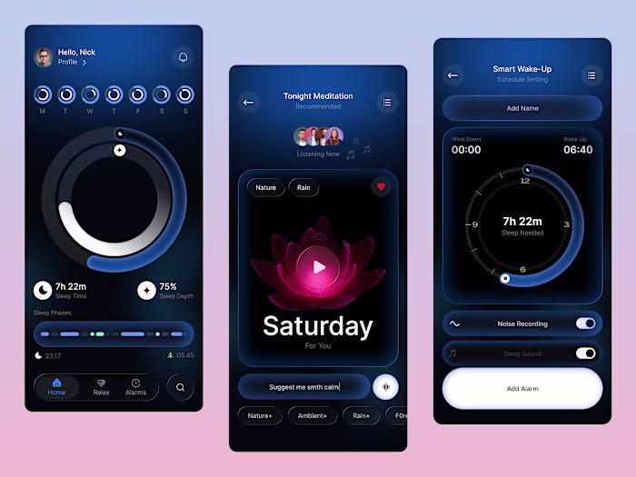 DreamSync – Smart Sleep & Meditation Mobile App Hello, Every...