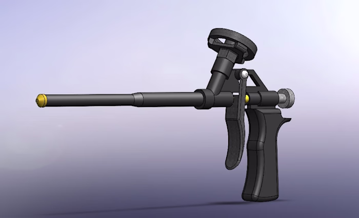 PU foam gun in solidworks