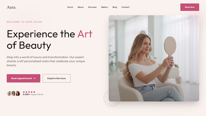 Aura Salon - Premium React