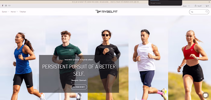 Built a Shopofy Store for Rybelfit Sportwear