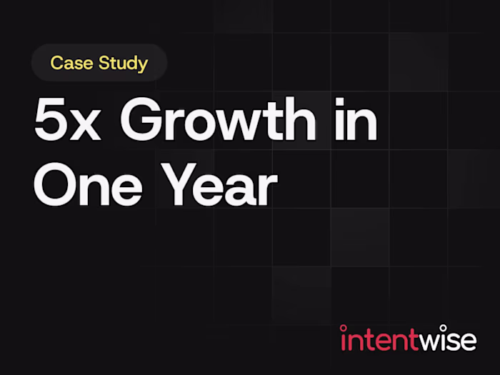 How We Helped Intentwise Grow 5x in One Year