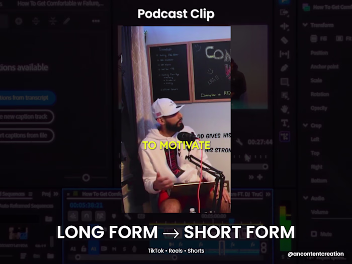 Podcast Video Editing + Content Repurposing (@TruCreatives)