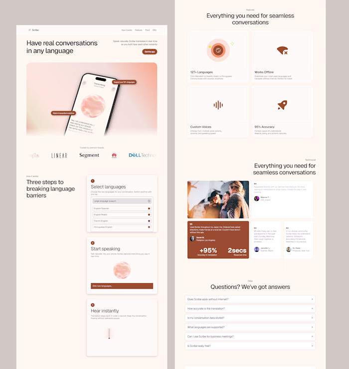 Most AI landing pages explain technology. This one explains ...