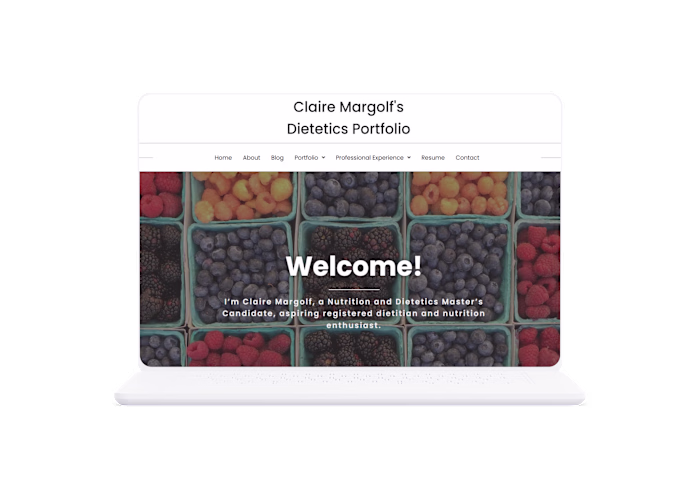 Nutritionist Academic Portfolio & Blog