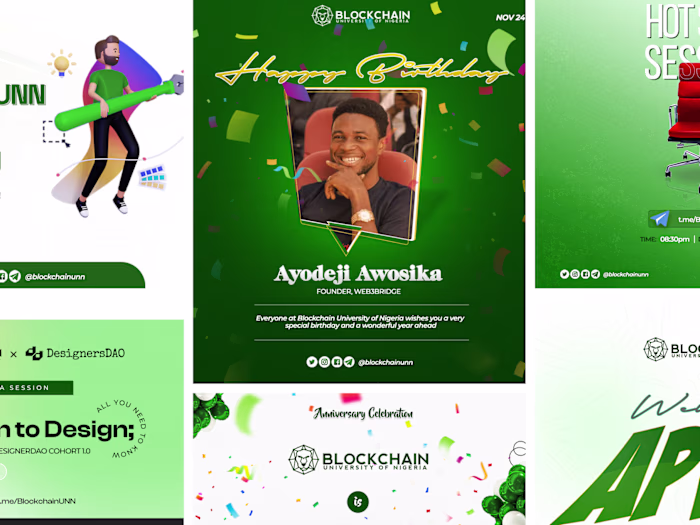 Social Media Post Designs - BLOCKCHAINUNN (Part 2)