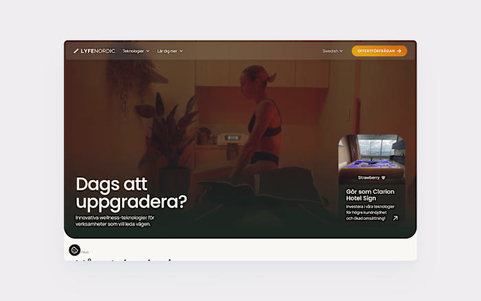 Design & Webflow for B2B health tech distributor Lyfe Nordic