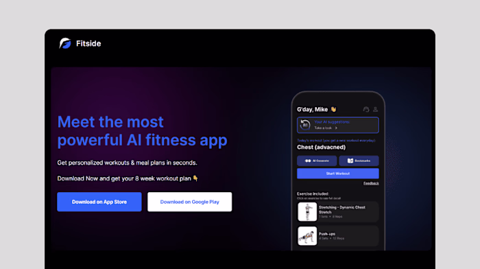 Fitside - AI fitness app