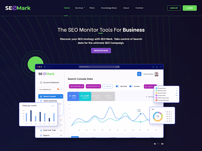 SEO Mark - SEO Analytics Tool Website