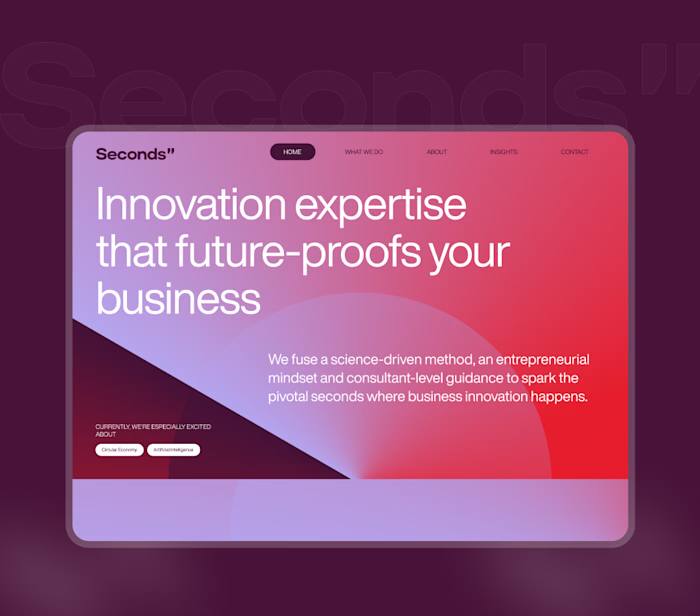 Seconds | Figma Design & Webflow Development