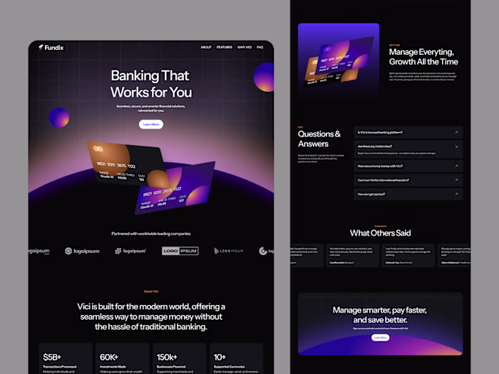Fundix - Fintech Website