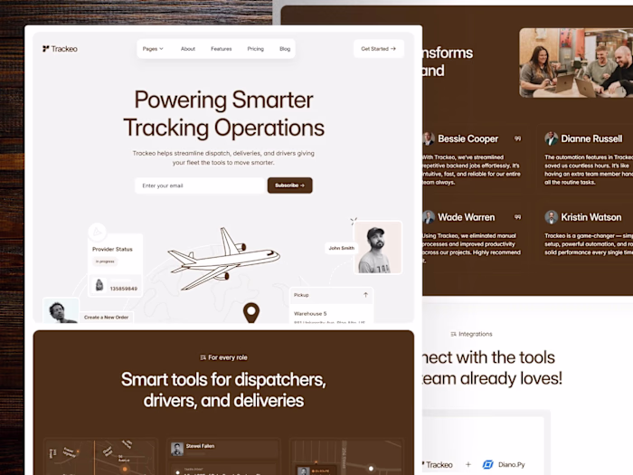 Trackeo — Delivery & Tracking SaaS Template