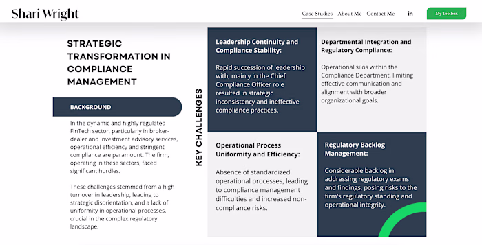 Case Study: Strategic Transformation in Compliance Management