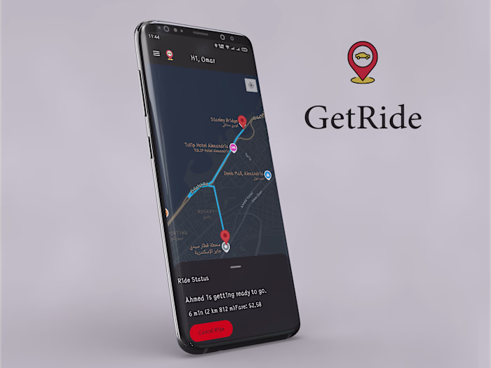 Get Ride Android (KMM): Ride-hailing App