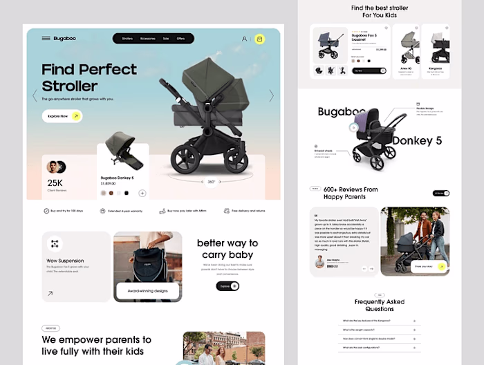 Shopify Store Optimization & Redesign for Bugaboo 