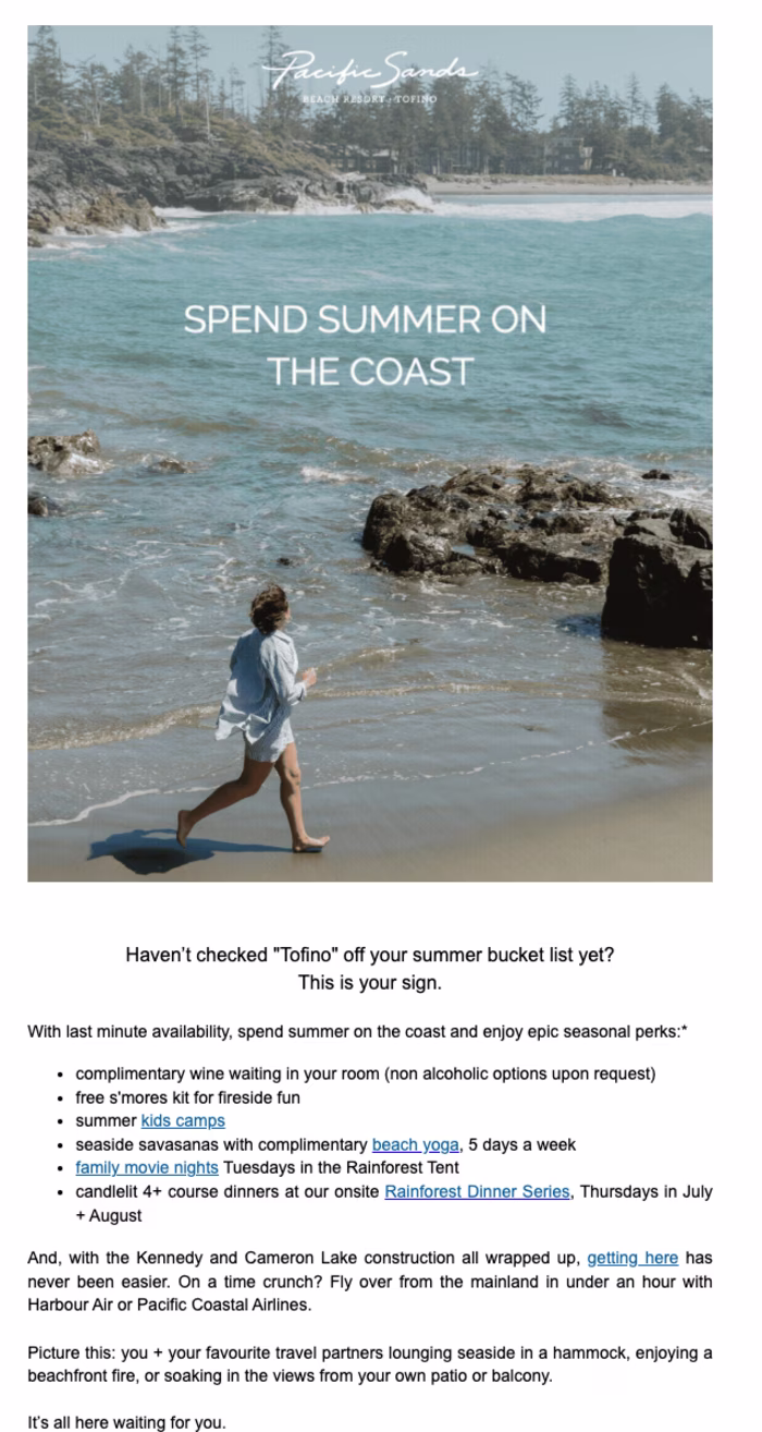 Travel + Hospitality Email Campaigns 2024/25