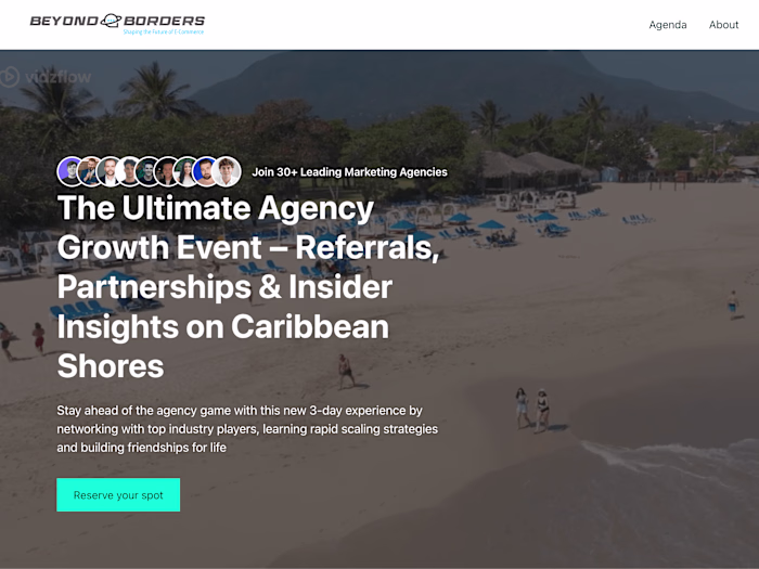 Landing Page for Business Coaching Event 