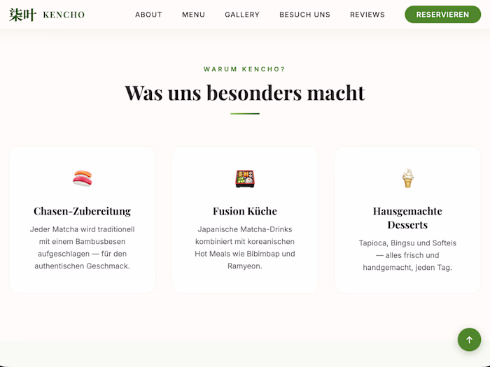 Kencho Matcha - Brand Website
Created
