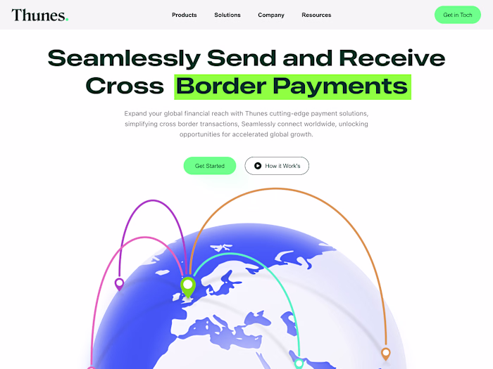 UI/UX Design - FinTech Border Payment Website 