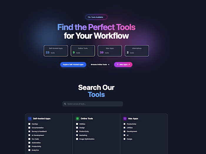ToolHunt - Find the Perfect Tools for Your Workflow
