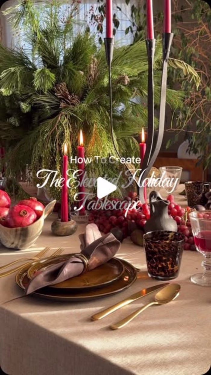 Holiday Tablescape Video for Sabrina Barazin