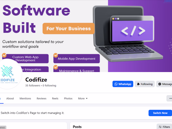 Facebook Page Management & Content Strategy for Condifize