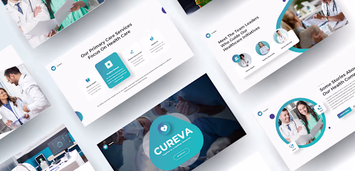 Cureva Healthcare Pitch Deck | Medical Presentation Design