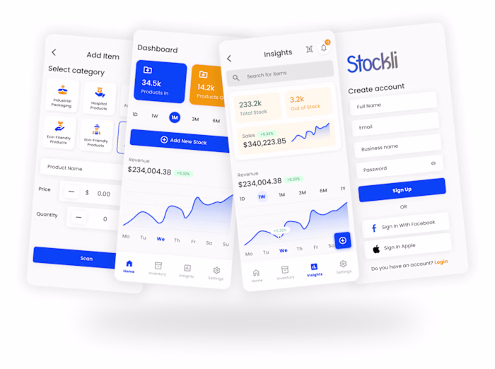 Design of an inventory management app
for a paper supply company