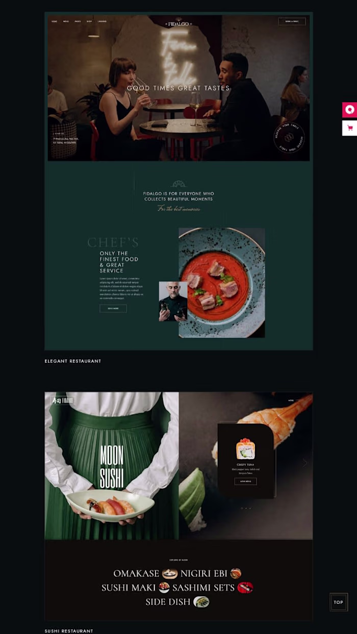 Restaurant Website Development 