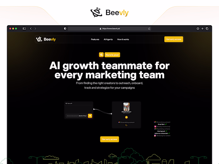 Beevly Landing Page Design and Development