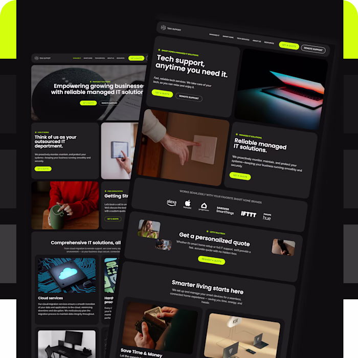 Tech Support Marketing Website