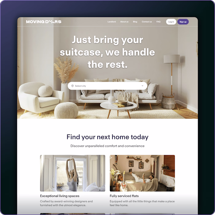 Website design of an accommodation platform for digital nomads