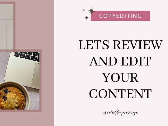 Copyediting and reviewing