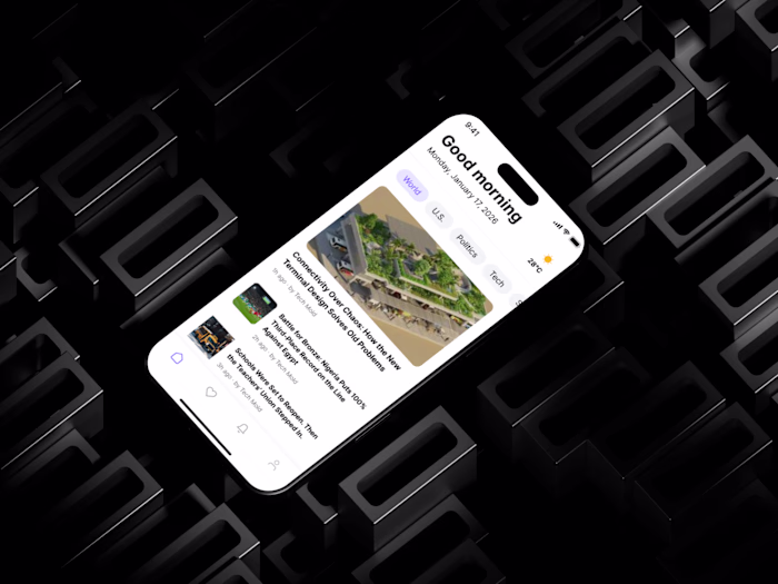  News App UI Design