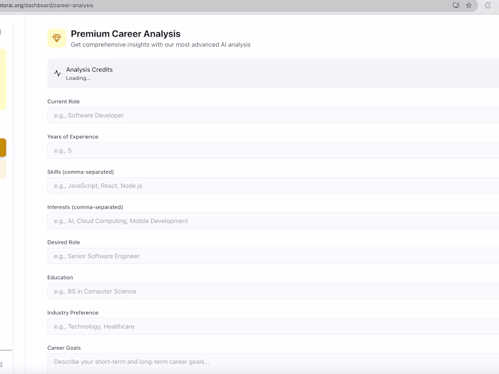 Fullstack Development for AI Career Guide Platform