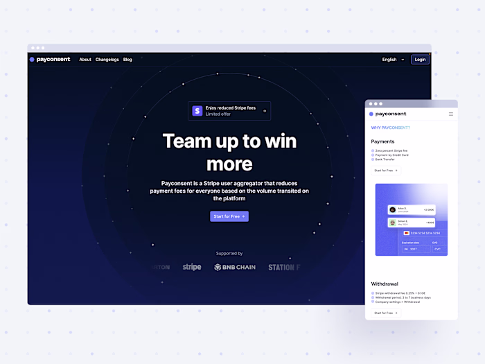 Payconsent: Landing Page & Framer Development